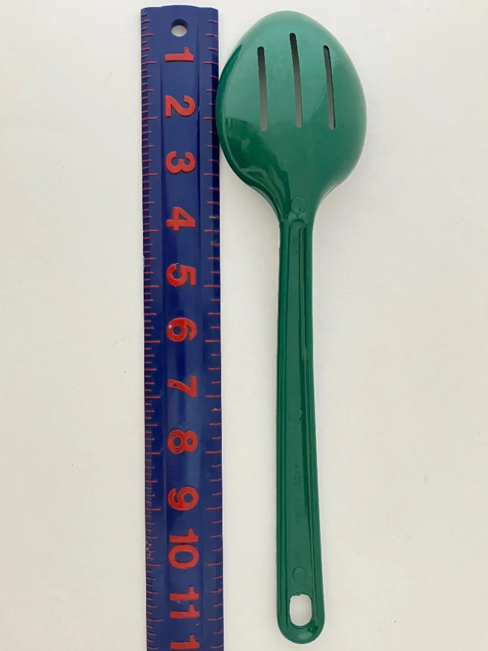 Ultratemp Slotted Serving Spoon Green Plastic Heat Resistant Made USA Vintage